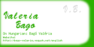 valeria bago business card