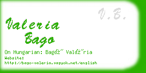 valeria bago business card